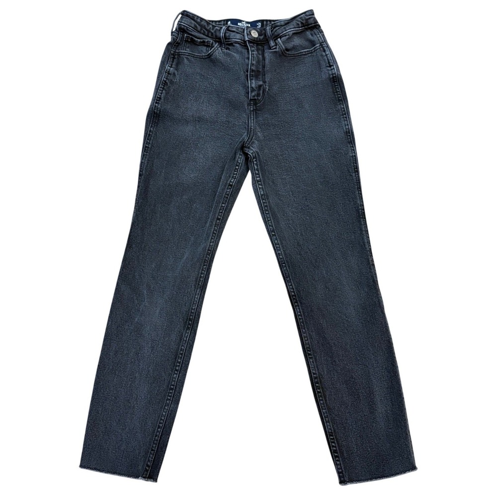 Hollister Y2K Mom Jeans Womens 0R‎ W24 L27 Black Ultra High-Rise Stretch 2010 - Picture 2 of 11